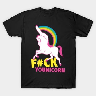 Gay Pride F ck Younicorn Funny Rude Unicorn T-Shirt